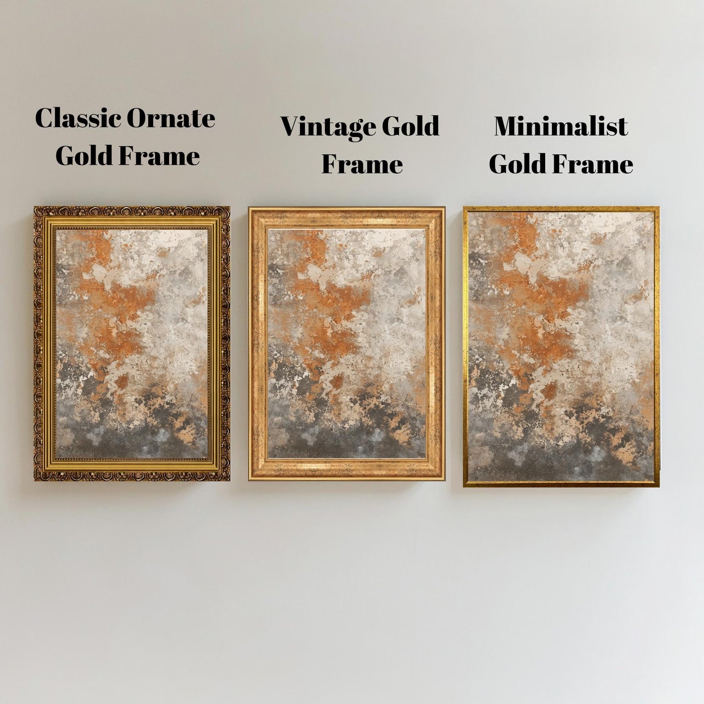 Rustic Texture Canvas Art, Abstract Earthy Wall Decor, Modern Industrial Painting with Warm Tones, Distressed Surface Artwork