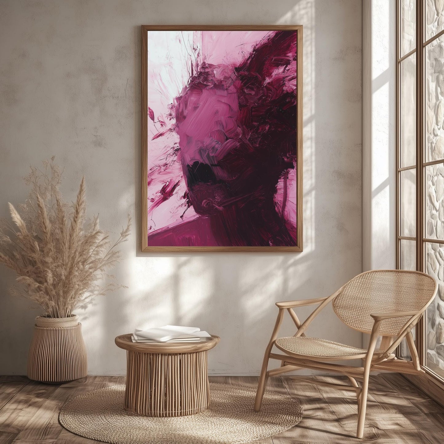 pink abstract wall art | pink abstract wall decor | pink abstract canvas wall art | framed canvas abstract wall art, pink black | pink art