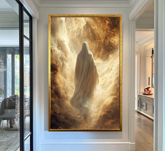 Jesus Wall Art | Jesus Art | God Wall Art | Jesus Canvas Print | Mystical Religious Canvas Print | Spiritual Golden Light Wall Decor