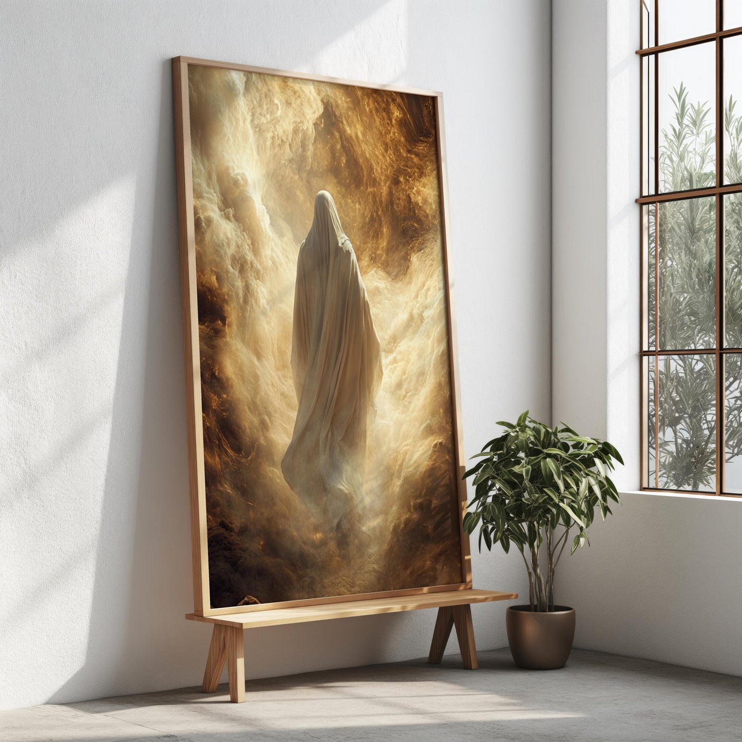 Jesus Wall Art | Jesus Art | God Wall Art | Jesus Canvas Print | Mystical Religious Canvas Print | Spiritual Golden Light Wall Decor