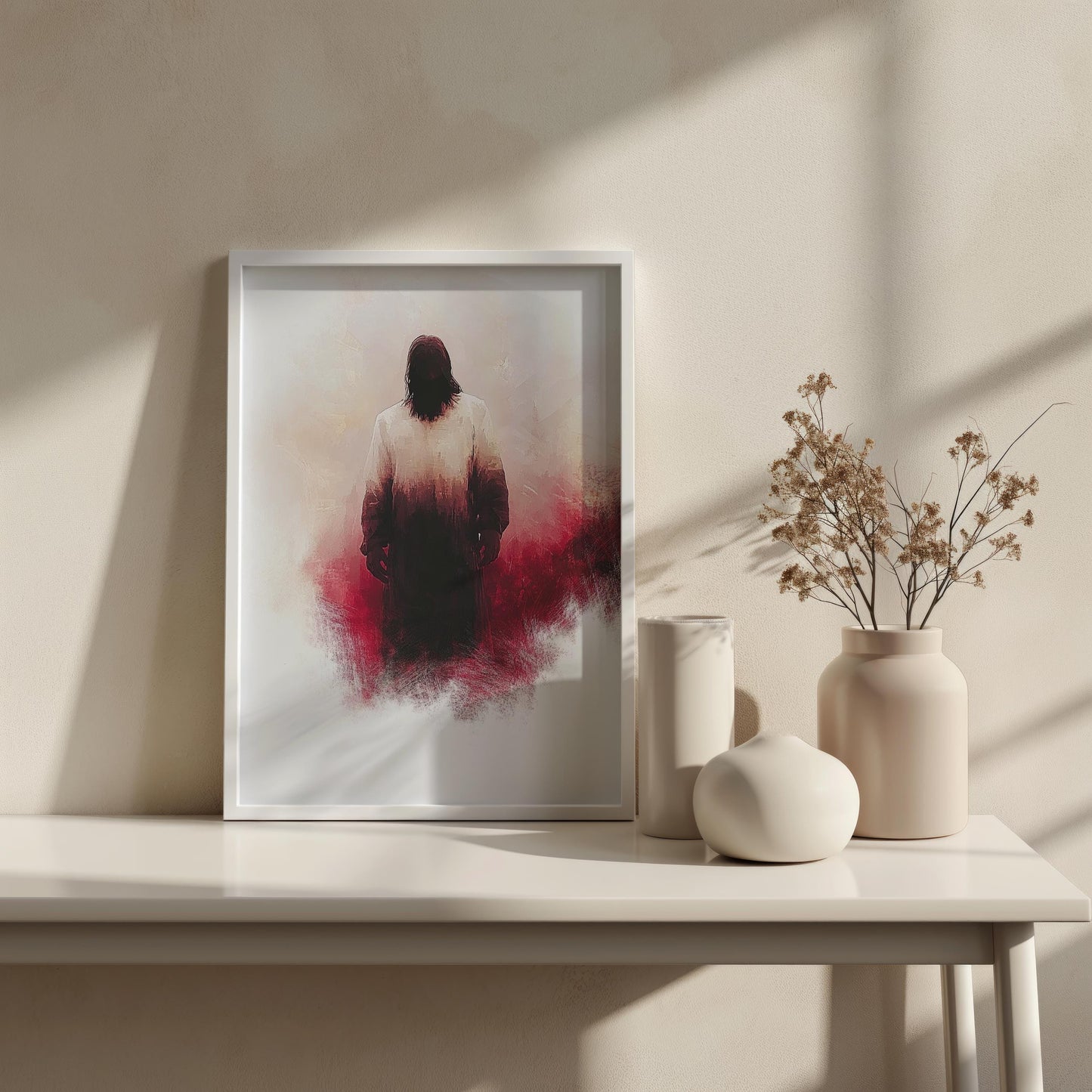 Jesus Canvas Art Print | Jesus Canvas Wall Art | Minimalist Faith Wall Art | Modern Religious Canvas Painting | Christian Wall Decor