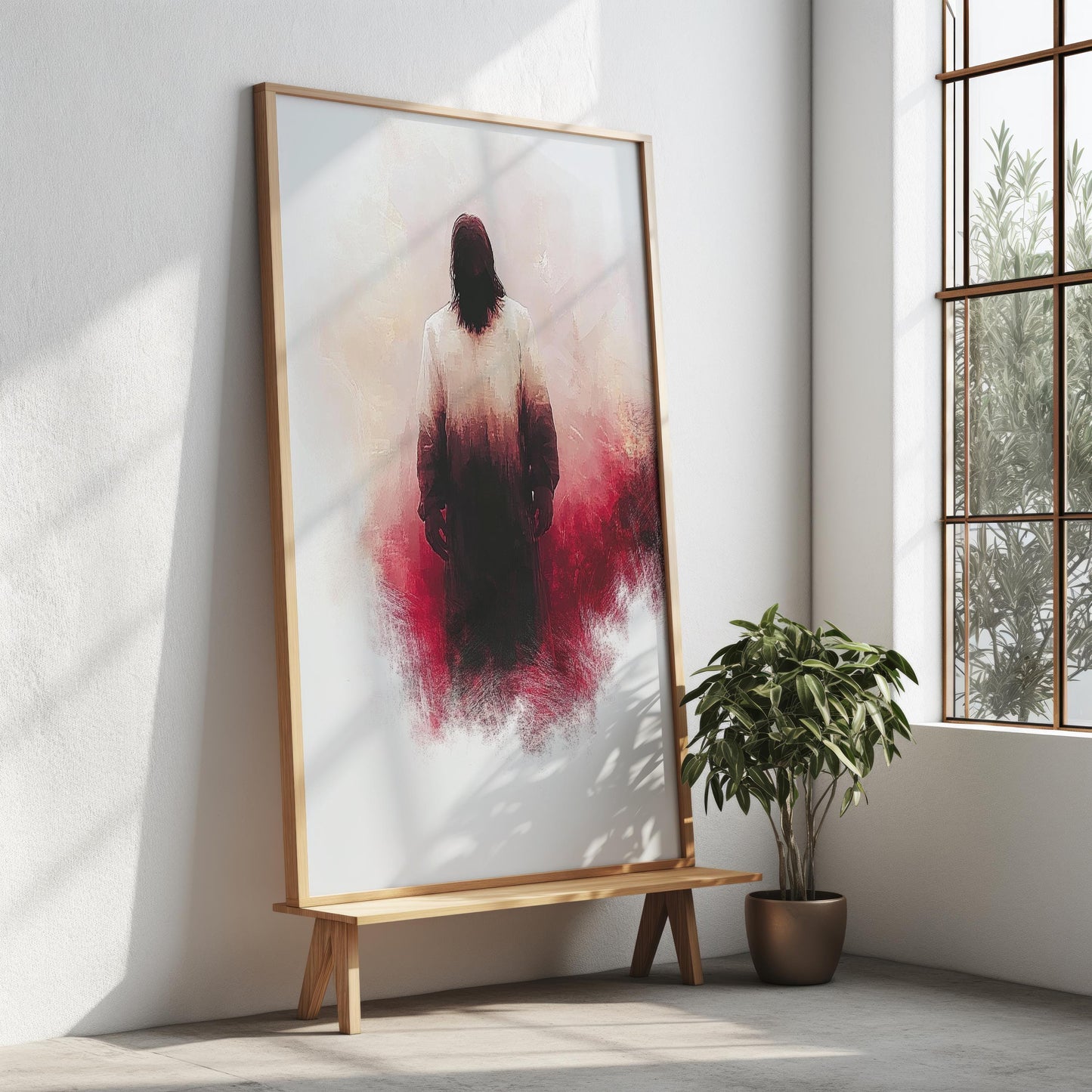 Jesus Canvas Art Print | Jesus Canvas Wall Art | Minimalist Faith Wall Art | Modern Religious Canvas Painting | Christian Wall Decor