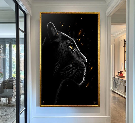 black panther wall art | black panther wall art canvas | animal wall art black panther canvas decorative painting poster | black panther art