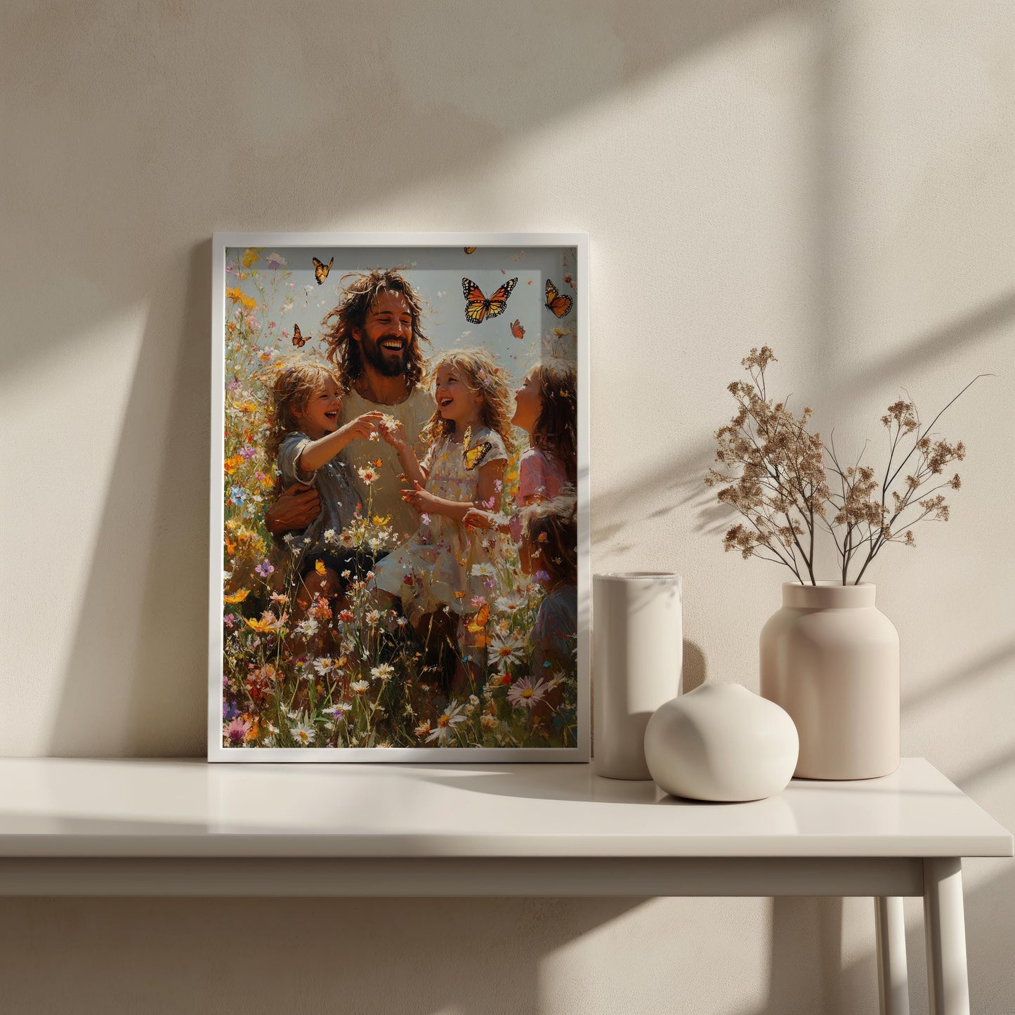 Jesus Children Butterfly Wall Art | jesus wall art, Religious  Gift , jesus wall art canvas, jesus wall art christmas, jesus wall decor