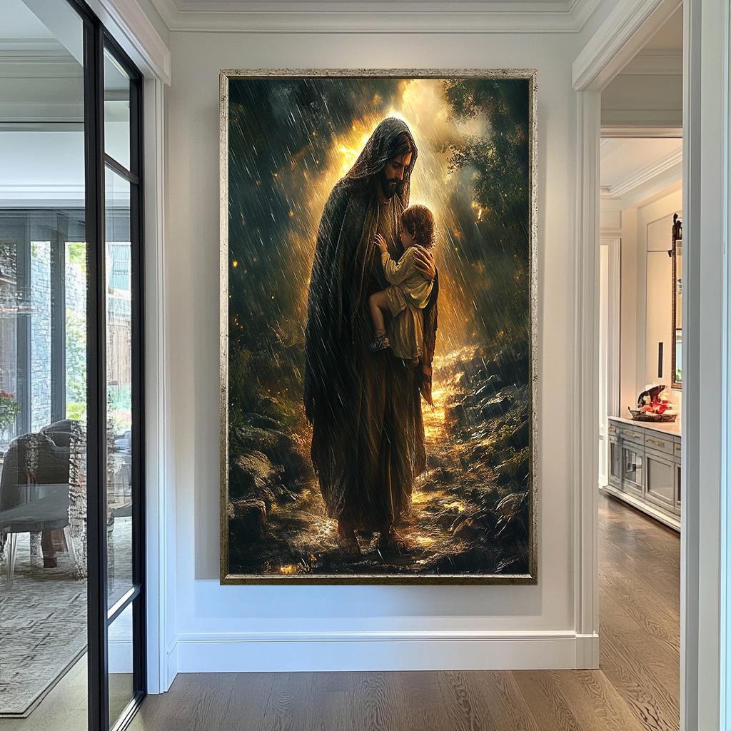 Jesus protecting the child | jesus wall art, Religious Gift , jesus wall art canvas, jesus wall art christmas, jesus wall decor, jesus art