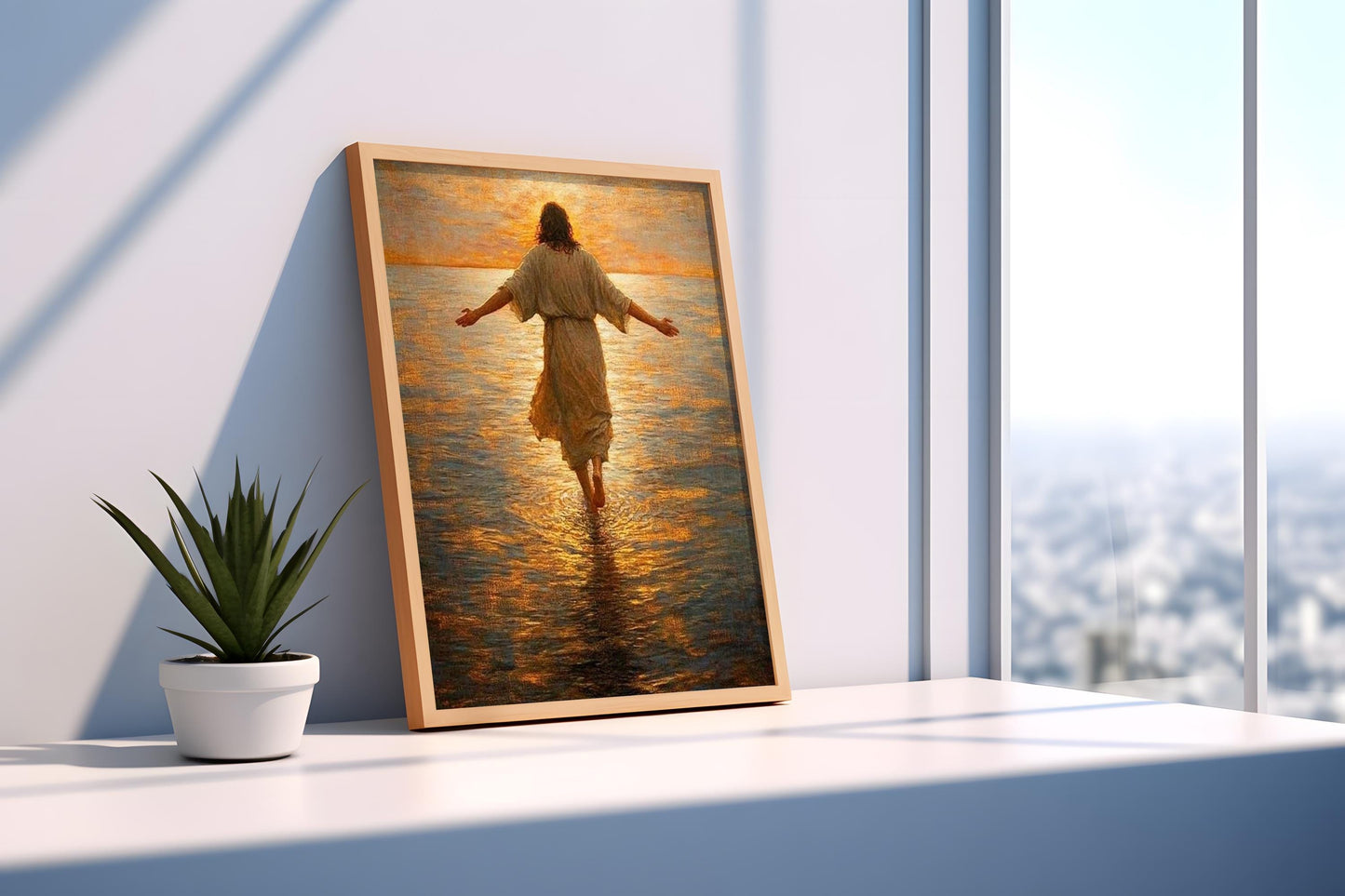 Jesus Walking Water Wall Art | jesus wall art, Religious Gift , jesus wall art canvas, jesus wall art christmas, jesus wall decor