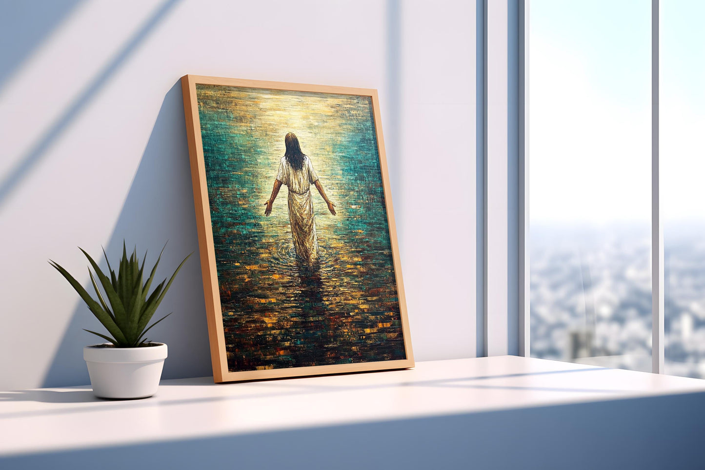 Jesus Water Walk Wall Art | jesus wall art, Religious Gift , jesus wall art canvas, jesus wall art christmas, jesus wall decor