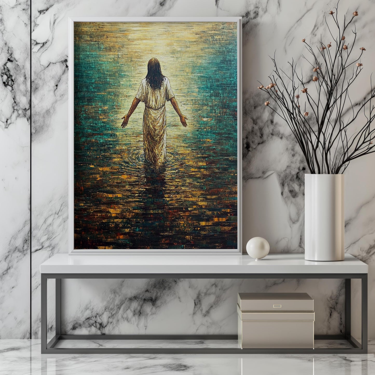 Jesus Water Walk Wall Art | jesus wall art, Religious Gift , jesus wall art canvas, jesus wall art christmas, jesus wall decor