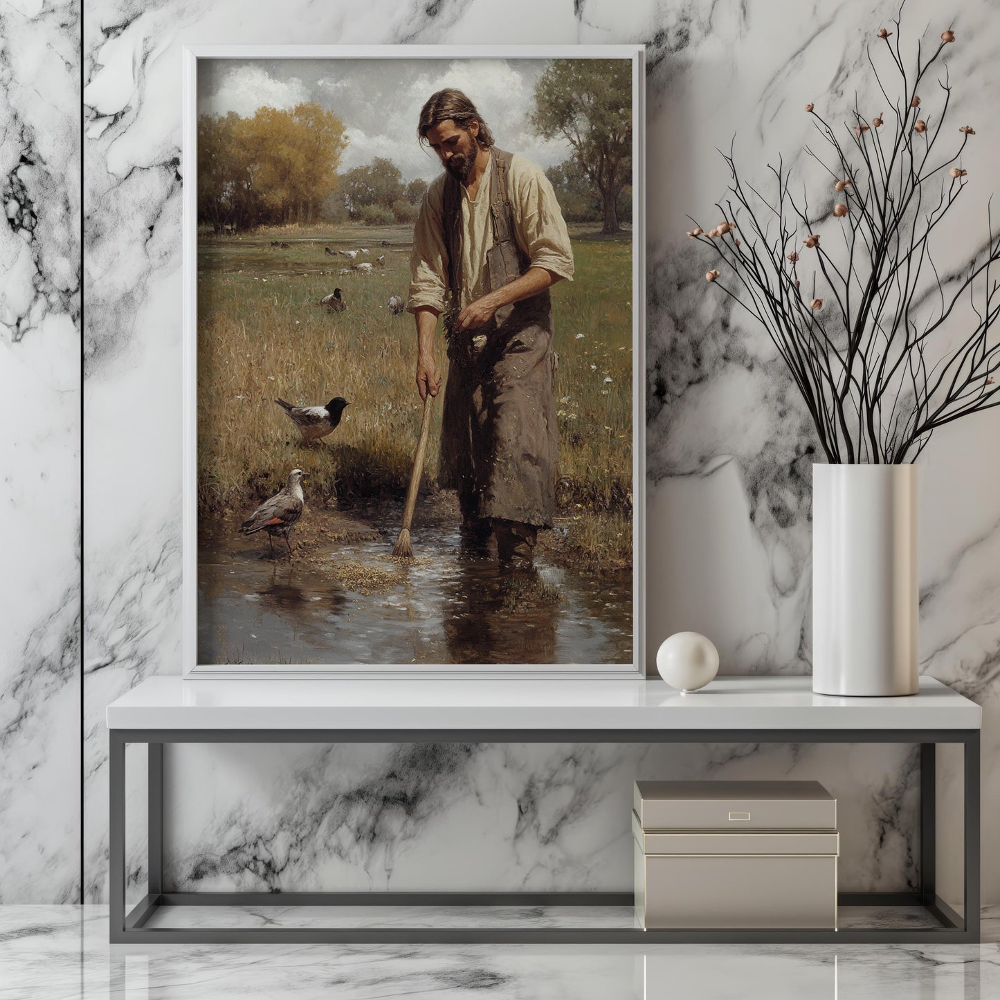 Jesus and Birds Wall Art| jesus wall art, Religious Gift , jesus wall art canvas, jesus wall art christmas, jesus wall decor