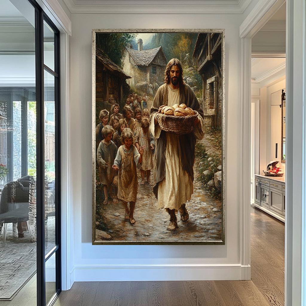 Jesus and the Children Wall Art | jesus wall art, Religious Gift , jesus wall art canvas, jesus wall art christmas, jesus wall decor