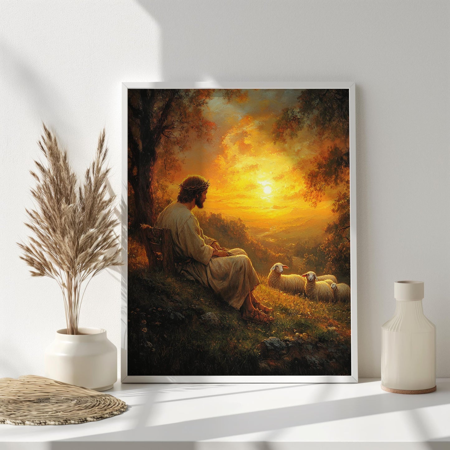 Jesus Sunset Rest Wall Art | jesus wall art, Religious Gift , jesus wall art canvas, jesus wall art christmas, jesus wall decor