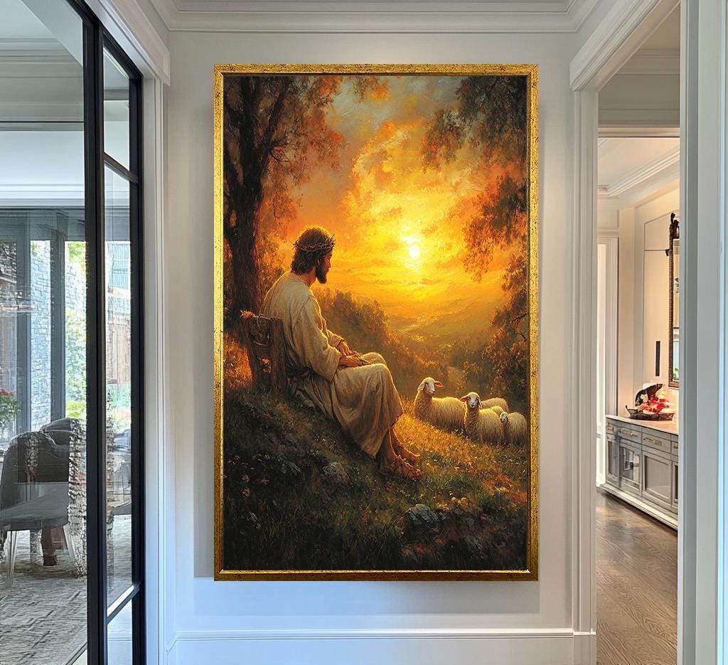 Jesus Sunset Rest Wall Art | jesus wall art, Religious Gift , jesus wall art canvas, jesus wall art christmas, jesus wall decor