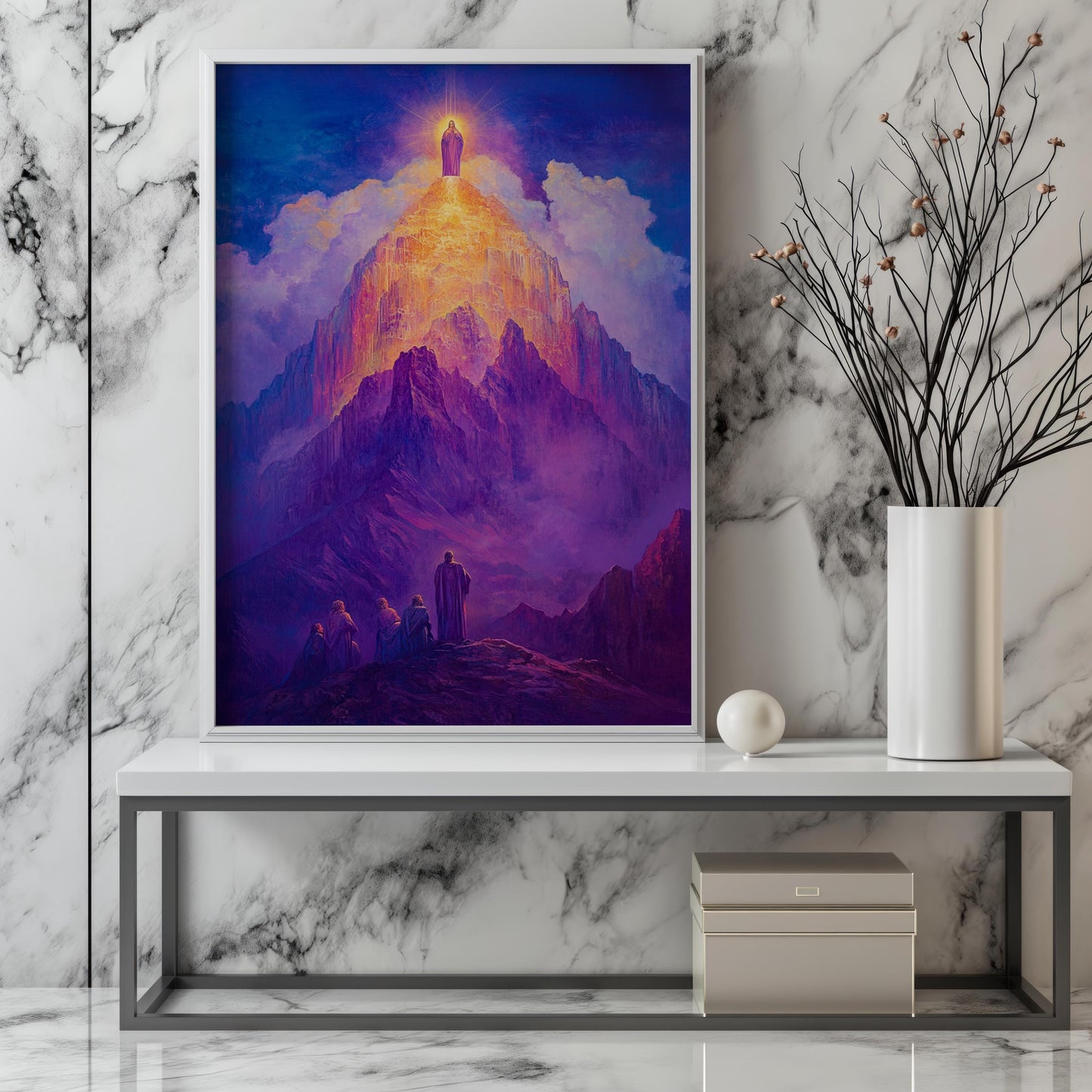 Holy Mountain Vision Wall Art | mountainerring art | Religious Gift | mountaineers wall art | jesus wall art christmas, jesus wall decor