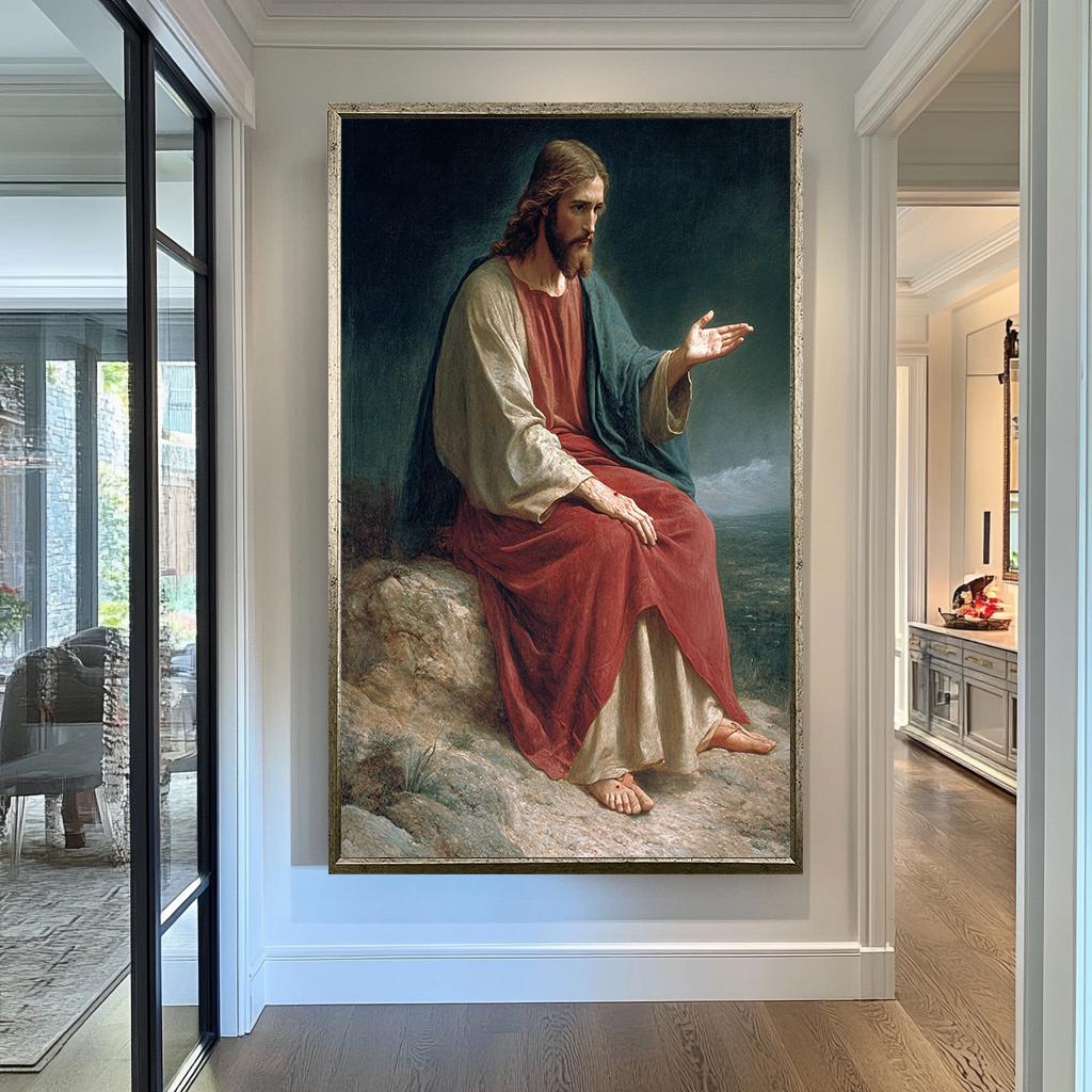 Jesus Classic Portrait Wall Art | jesus wall art, Religious Gift , jesus wall art canvas, jesus wall art christmas, christianity jesus