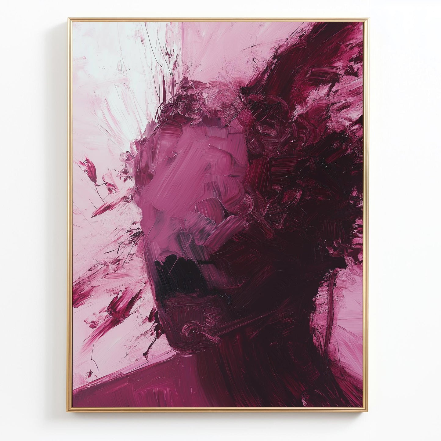 pink abstract wall art | pink abstract wall decor | pink abstract canvas wall art | framed canvas abstract wall art, pink black | pink art