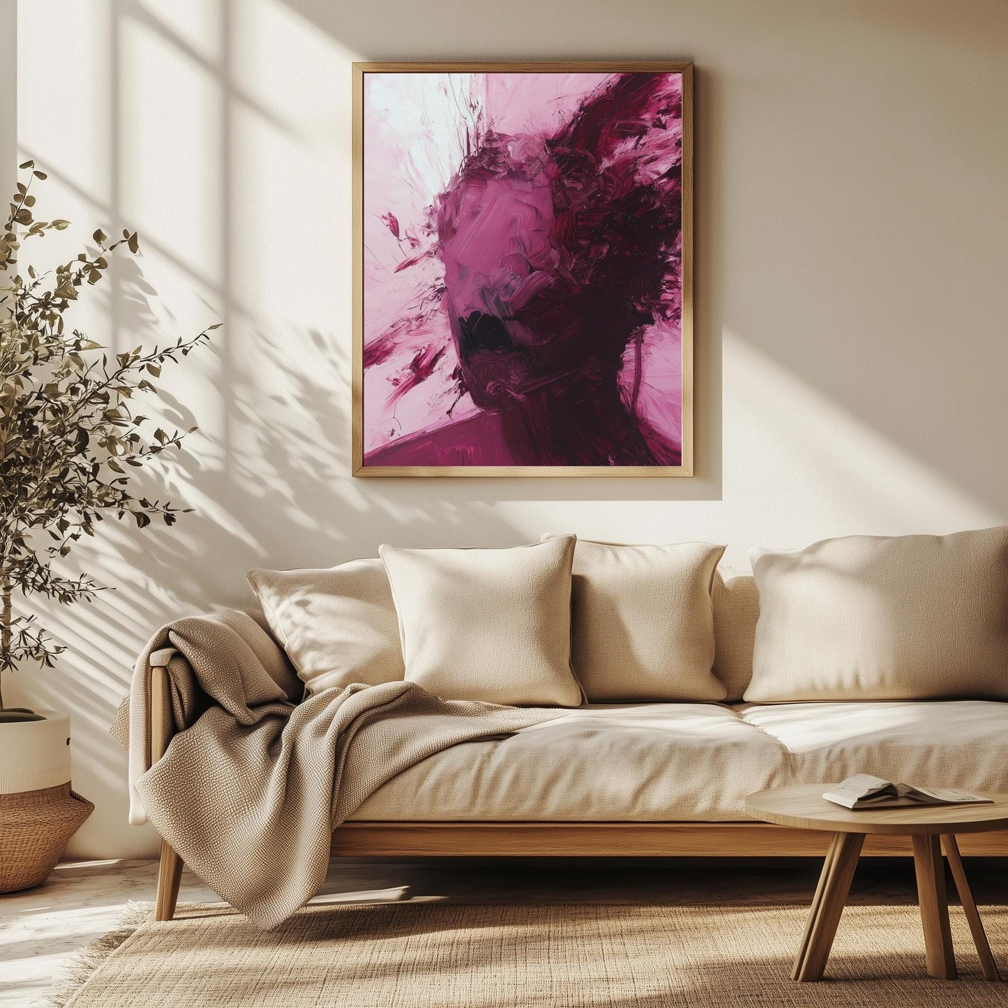 pink abstract wall art | pink abstract wall decor | pink abstract canvas wall art | framed canvas abstract wall art, pink black | pink art