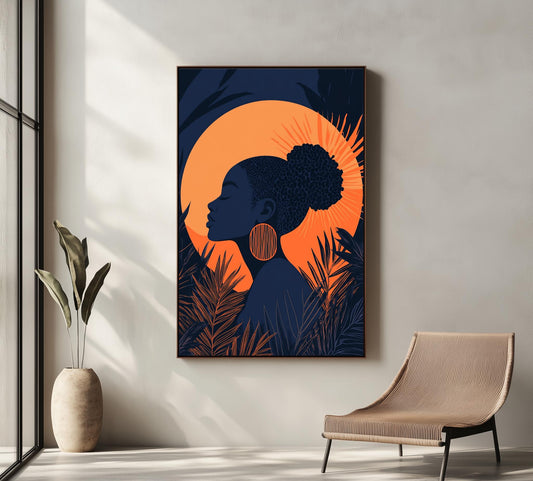 women silhouette wall art | women silhouette decor | women silhouette pictures wall decor | women wall art | women wall decor | women print