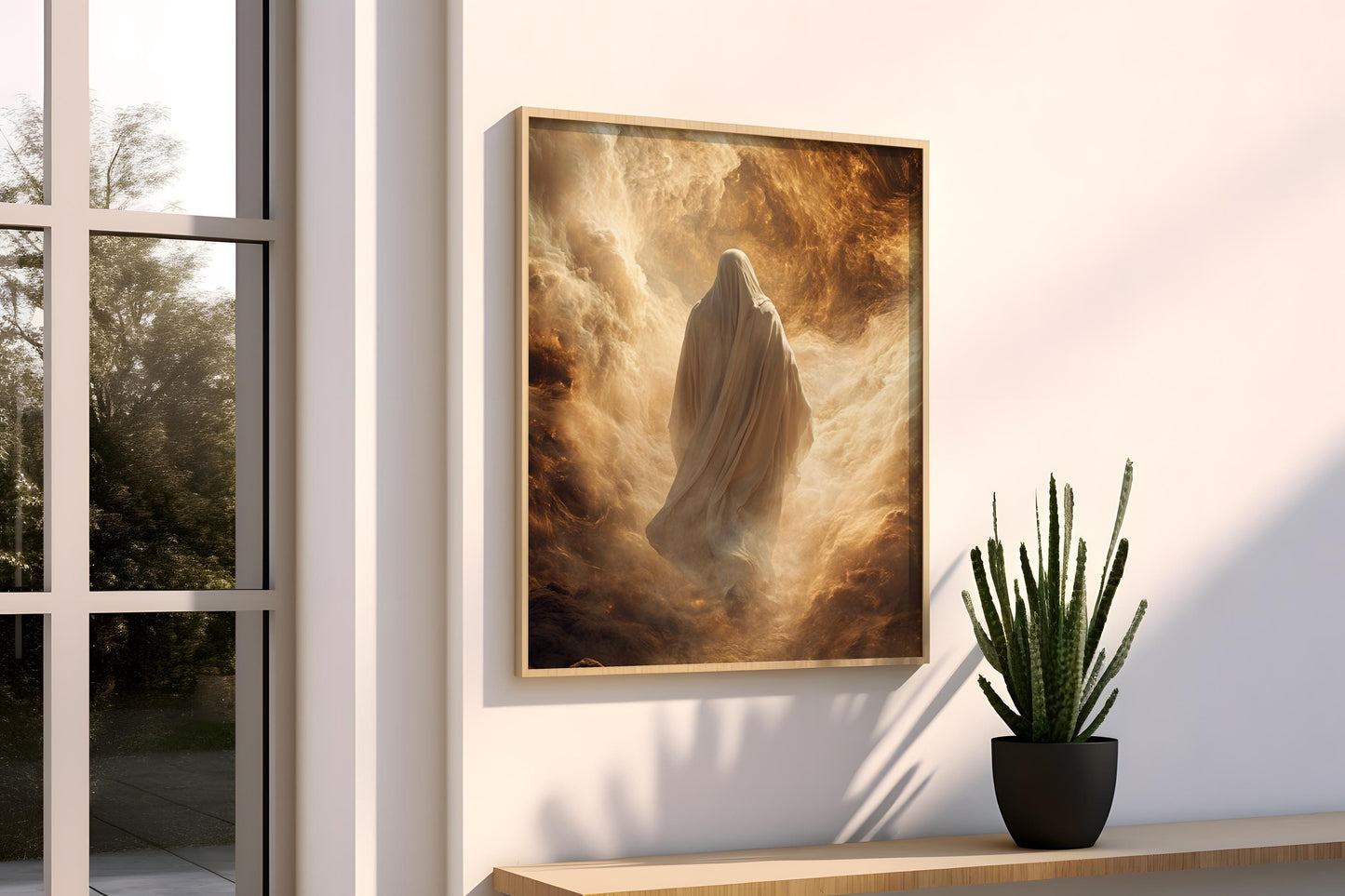 Jesus Wall Art | Jesus Art | God Wall Art | Jesus Canvas Print | Mystical Religious Canvas Print | Spiritual Golden Light Wall Decor