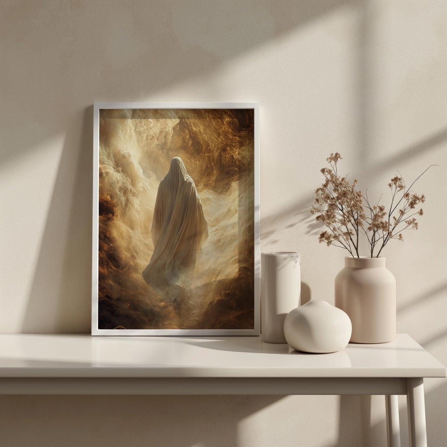 Jesus Wall Art | Jesus Art | God Wall Art | Jesus Canvas Print | Mystical Religious Canvas Print | Spiritual Golden Light Wall Decor