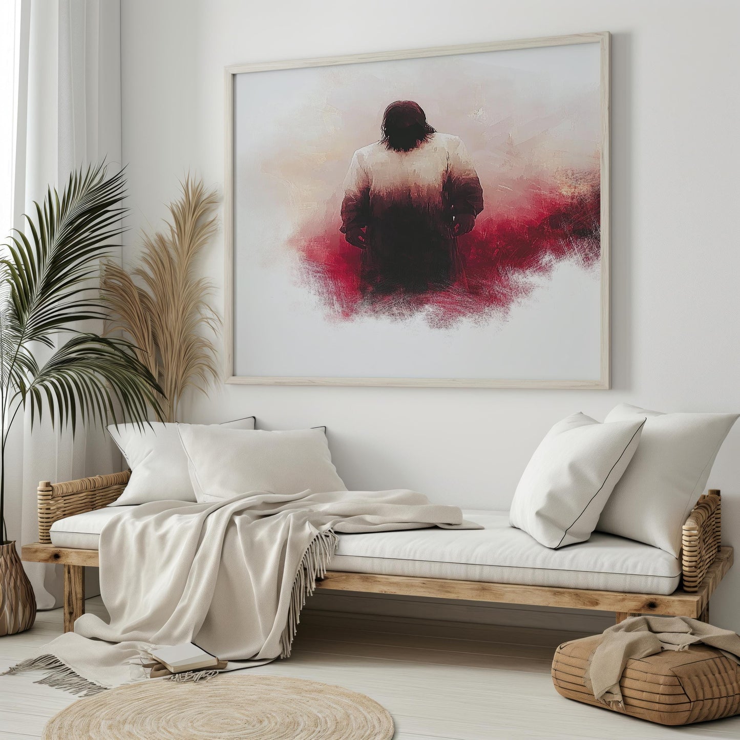 Jesus Canvas Art Print | Jesus Canvas Wall Art | Minimalist Faith Wall Art | Modern Religious Canvas Painting | Christian Wall Decor