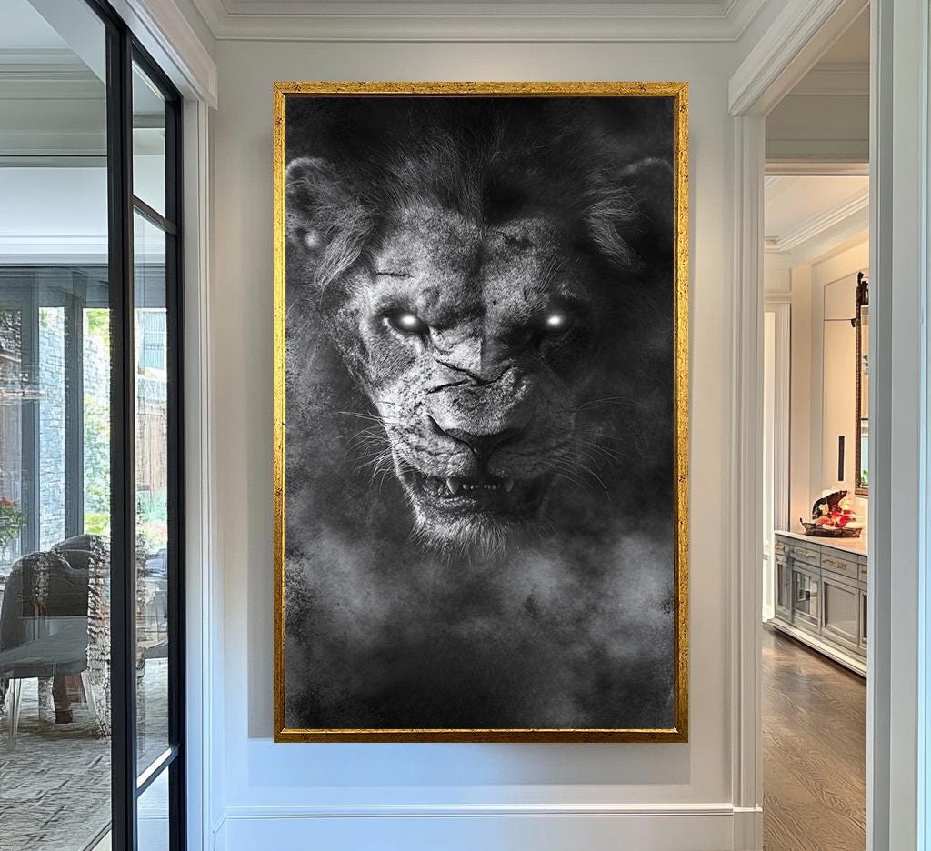 lion wall art | Lion Face Wall Art | for bedroom | for living room | lion wall art canvas | lion art large | lion for bathroom | lion art