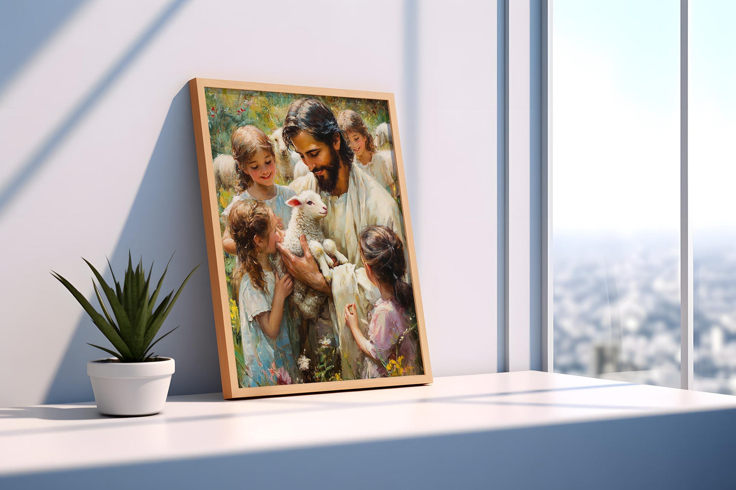 jesus wall art, jesus and childrens wall art framed , jesus wall art canvas, jesus wall art christmas, jesus and the sheep