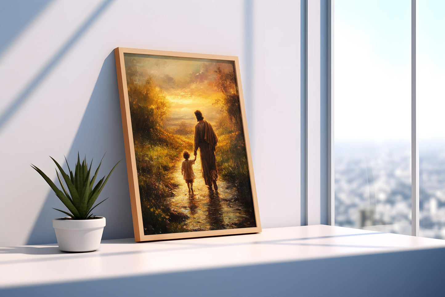 Jesus Walking Child Wall Art | jesus wall art, Christian Faith Wall Decor , jesus wall art canvas, jesus wall art christmas, Religious art