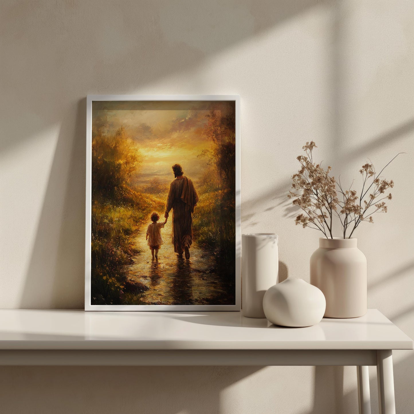 Jesus Walking Child Wall Art | jesus wall art, Christian Faith Wall Decor , jesus wall art canvas, jesus wall art christmas, Religious art