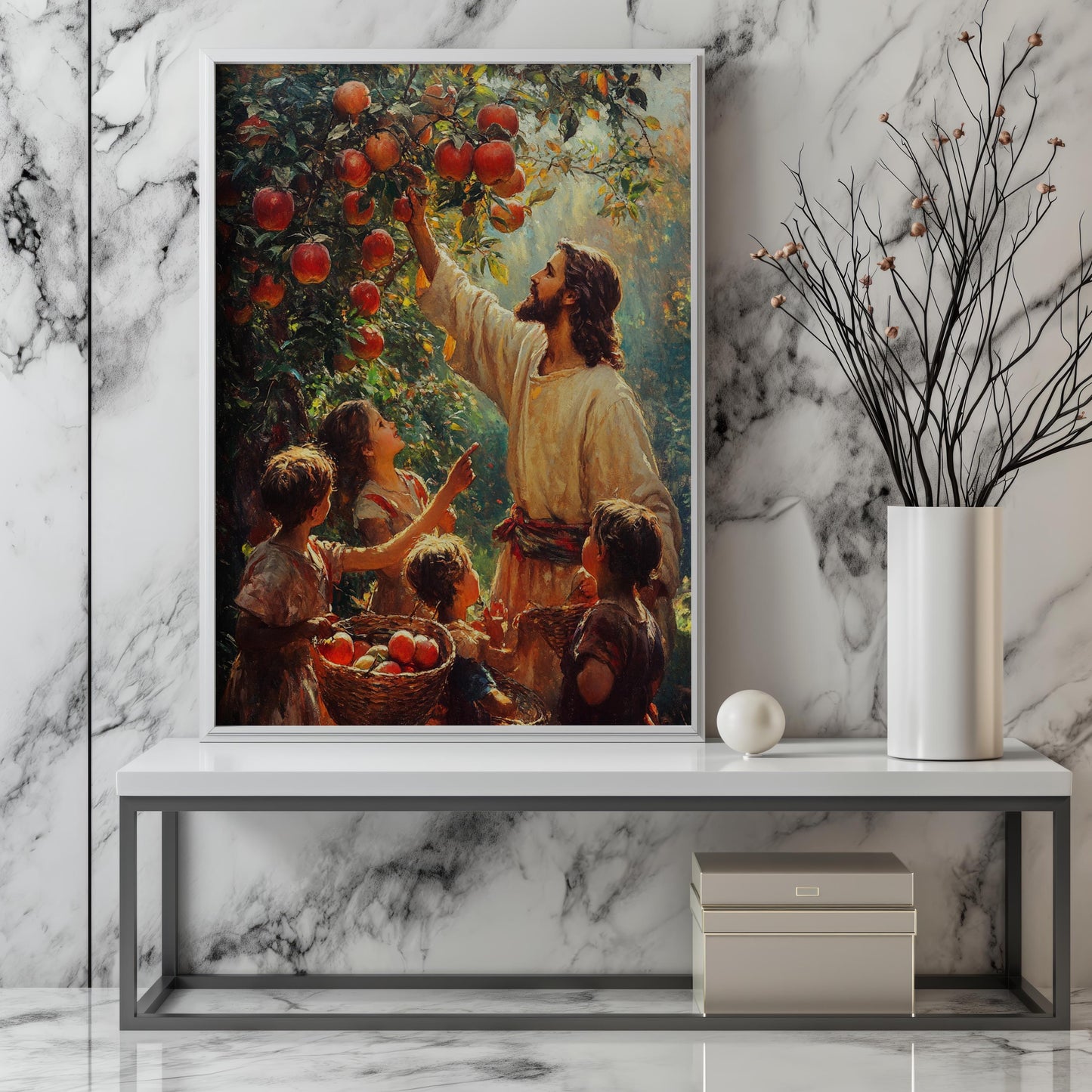 Jesus Apple Tree Wall Art | jesus wall art, Religious Kitchen Gift , jesus wall art canvas, jesus wall art christmas, jesus wall decor