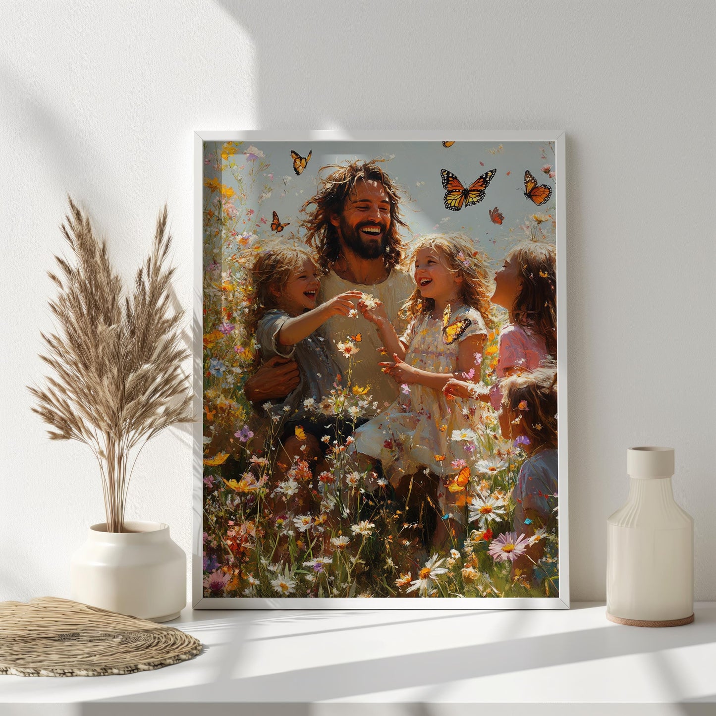 Jesus Children Butterfly Wall Art | jesus wall art, Religious  Gift , jesus wall art canvas, jesus wall art christmas, jesus wall decor