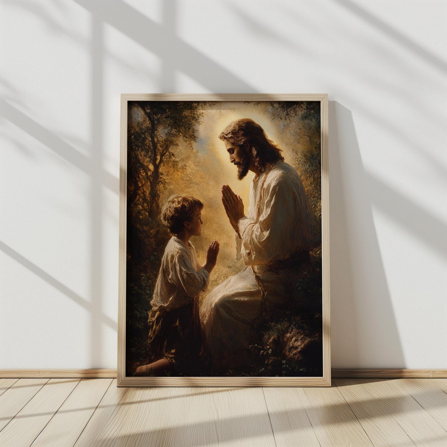 Jesus Prayer Wall Art | Child Faith Canvas Painting | Christian Worship Wall Decor  jesus wall art canvas, jesus wall art , jesus wall decor