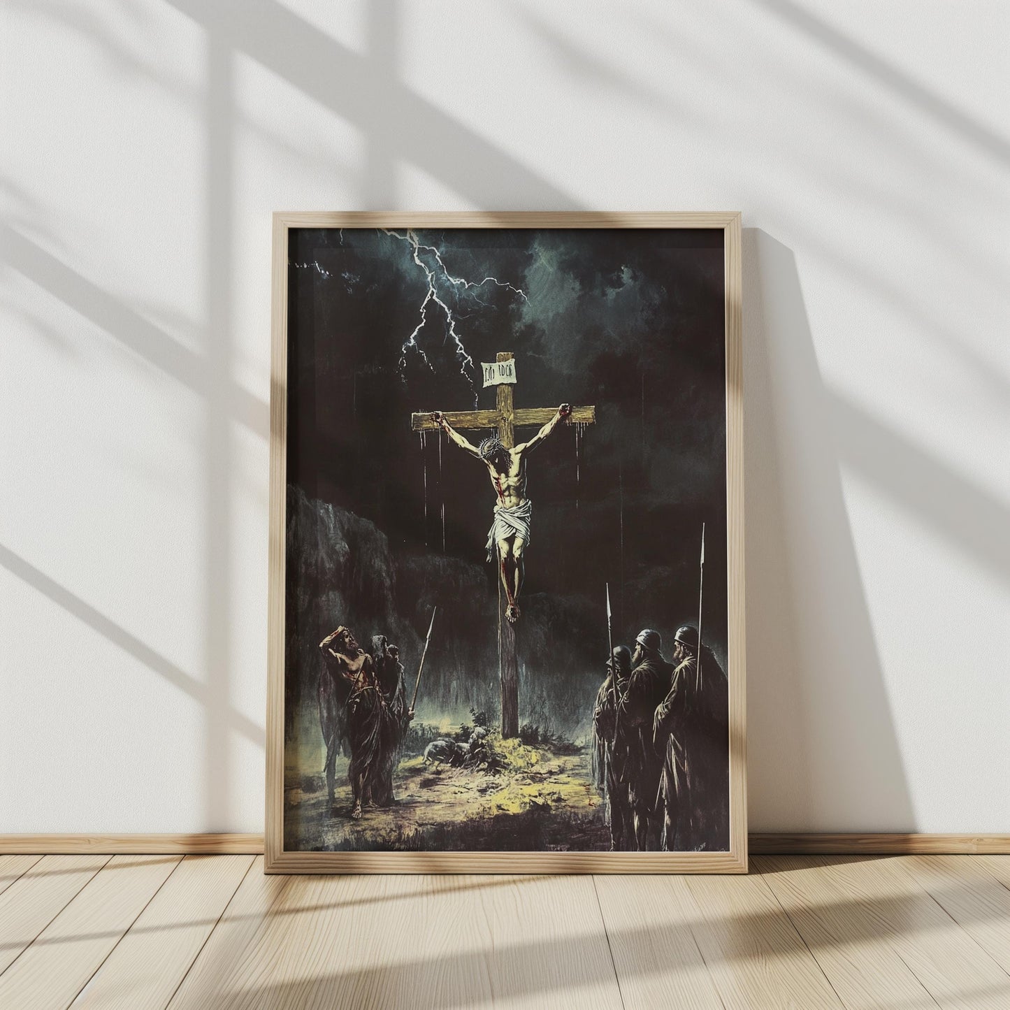 Jesus Crucifixion Storm Wall Art | Jesus Cross Canvas Painting| jesus wall art canvas, jesus wall art christmas, jesus wall decor