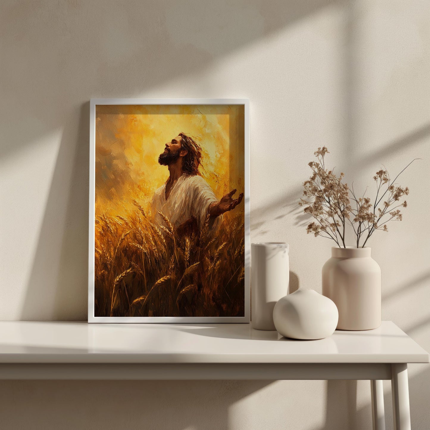 Jesus Wheat Field Wall Art | jesus wall art, Religious Gift , jesus wall art canvas, jesus wall art christmas, jesus wall decor