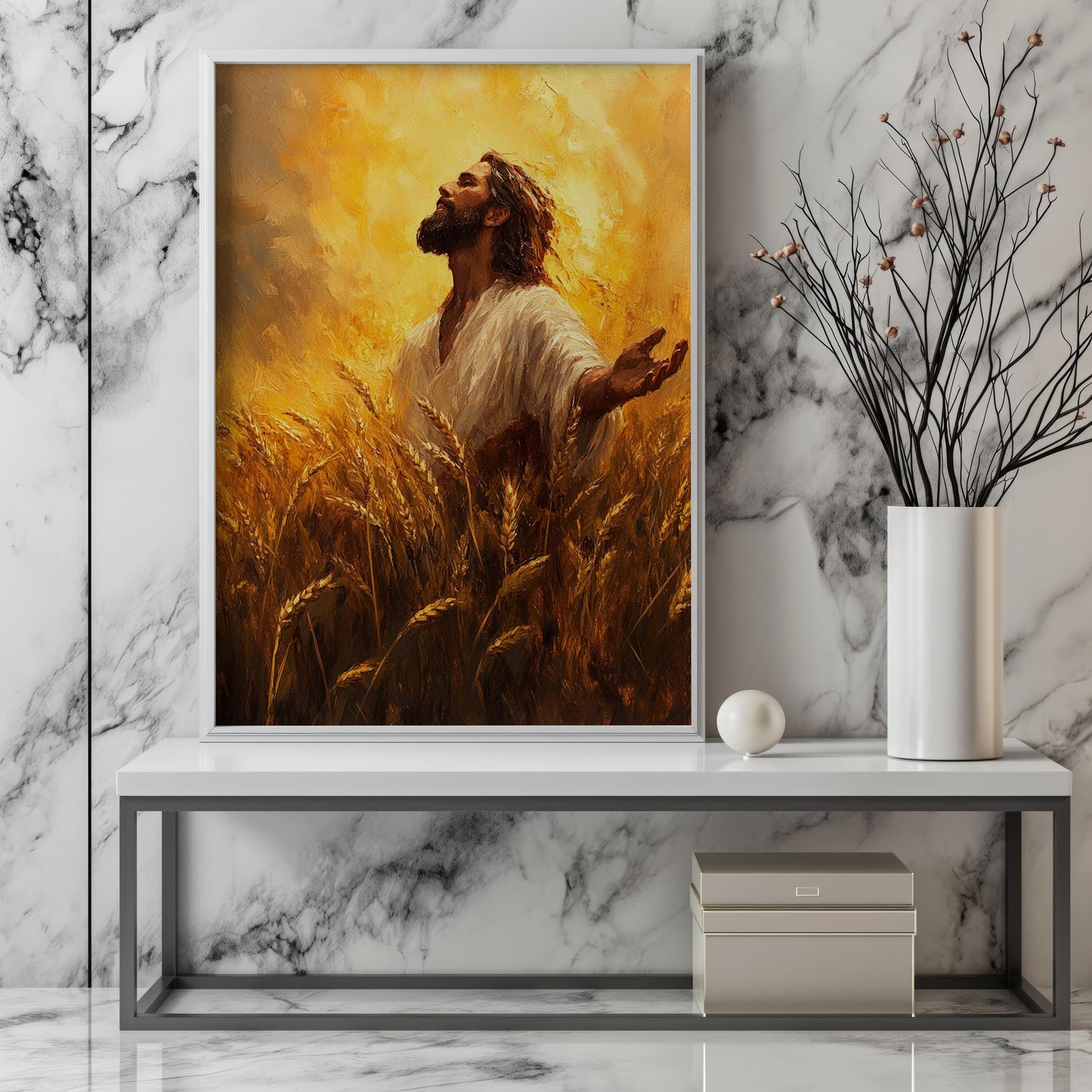 Jesus Wheat Field Wall Art | jesus wall art, Religious Gift , jesus wall art canvas, jesus wall art christmas, jesus wall decor