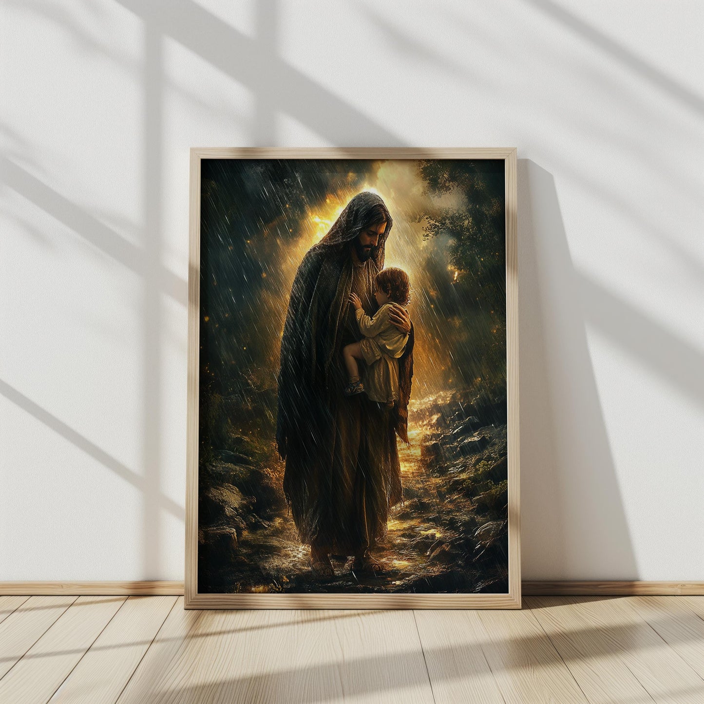 Jesus protecting the child | jesus wall art, Religious Gift , jesus wall art canvas, jesus wall art christmas, jesus wall decor, jesus art