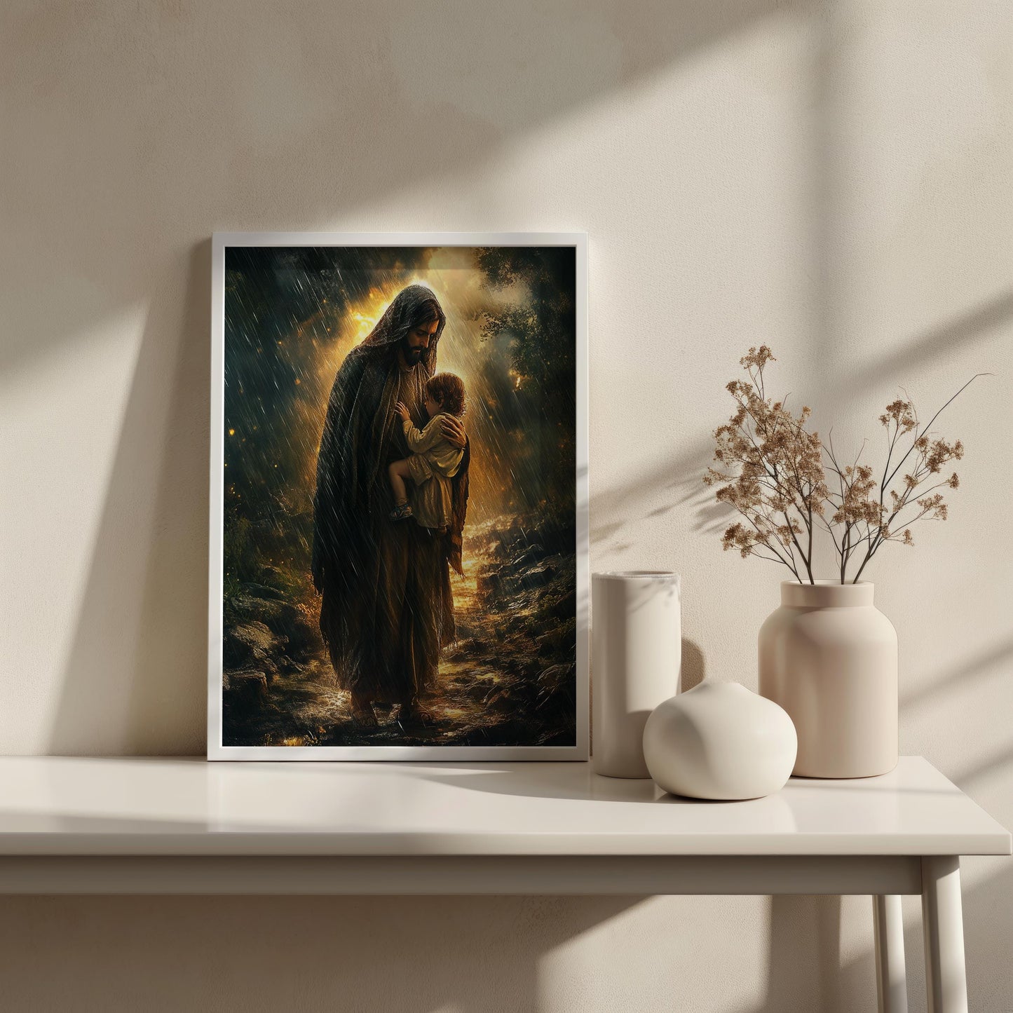 Jesus protecting the child | jesus wall art, Religious Gift , jesus wall art canvas, jesus wall art christmas, jesus wall decor, jesus art