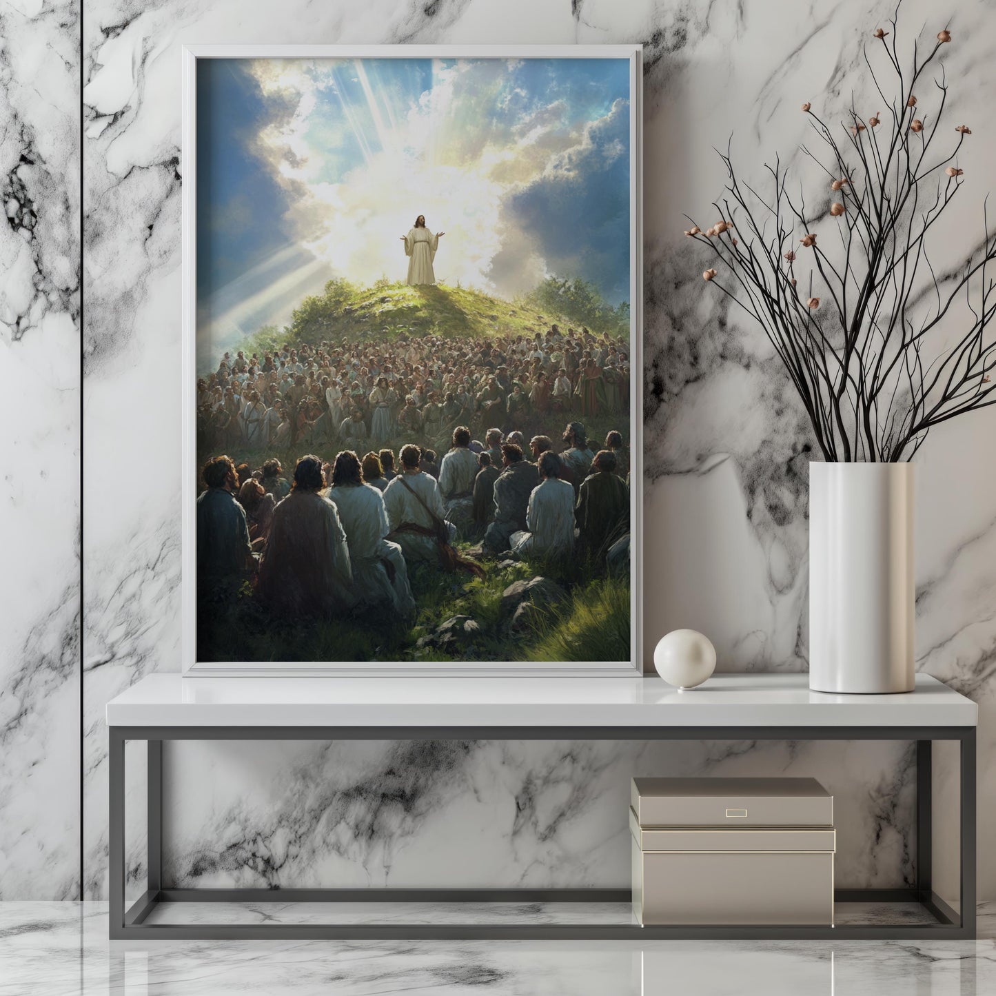 Sermon on Mount Wall Art | jesus wall art, Religious Gift , jesus wall art canvas, jesus wall art christmas, jesus wall decor