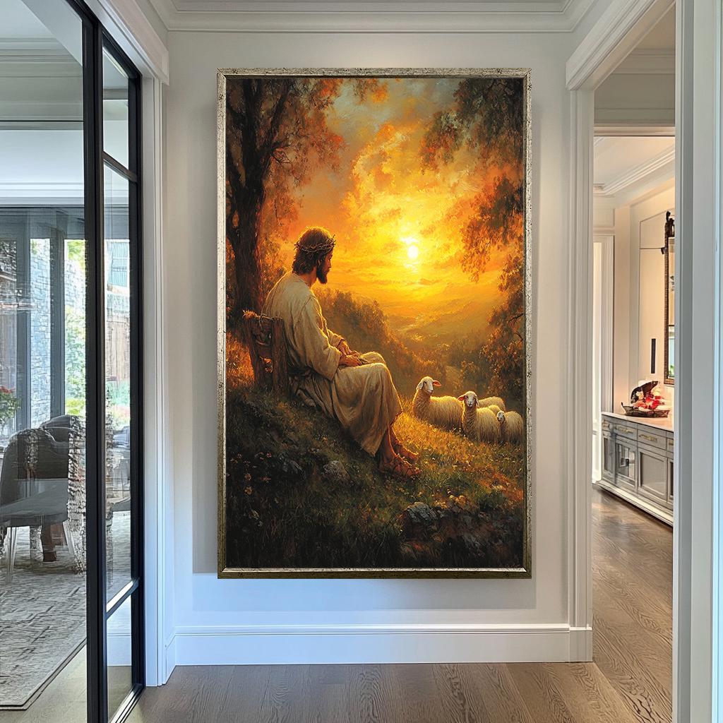 Jesus Sunset Rest Wall Art | jesus wall art, Religious Gift , jesus wall art canvas, jesus wall art christmas, jesus wall decor