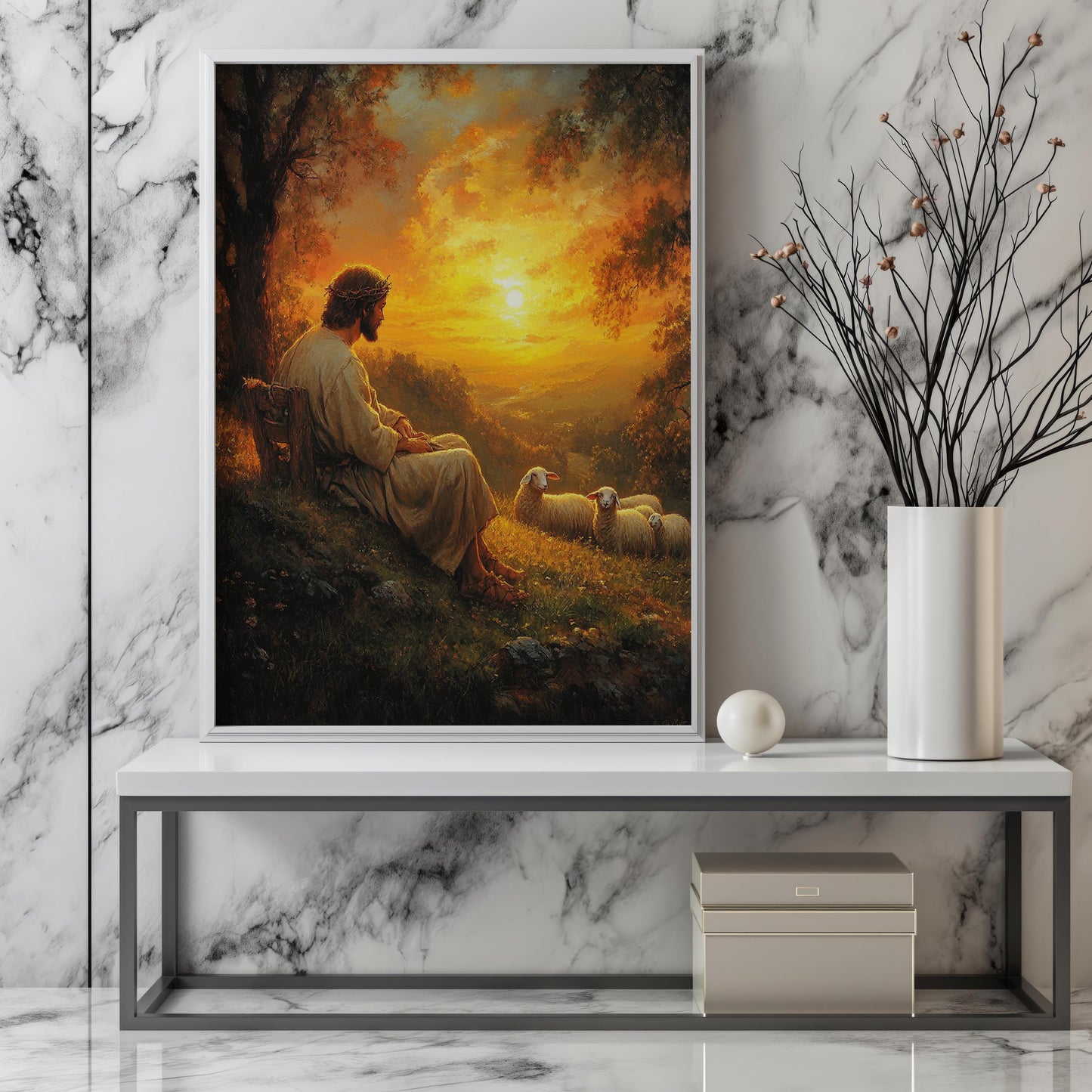 Jesus Sunset Rest Wall Art | jesus wall art, Religious Gift , jesus wall art canvas, jesus wall art christmas, jesus wall decor