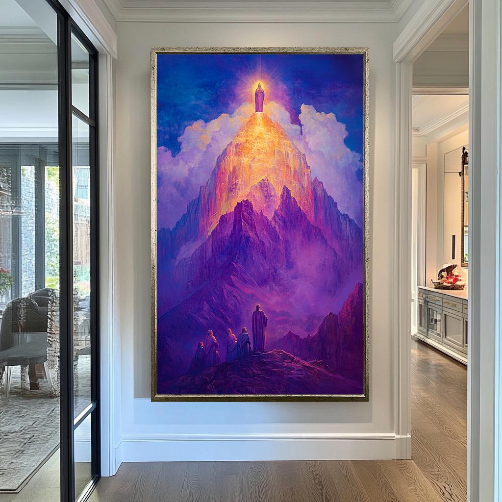 Holy Mountain Vision Wall Art | mountainerring art | Religious Gift | mountaineers wall art | jesus wall art christmas, jesus wall decor