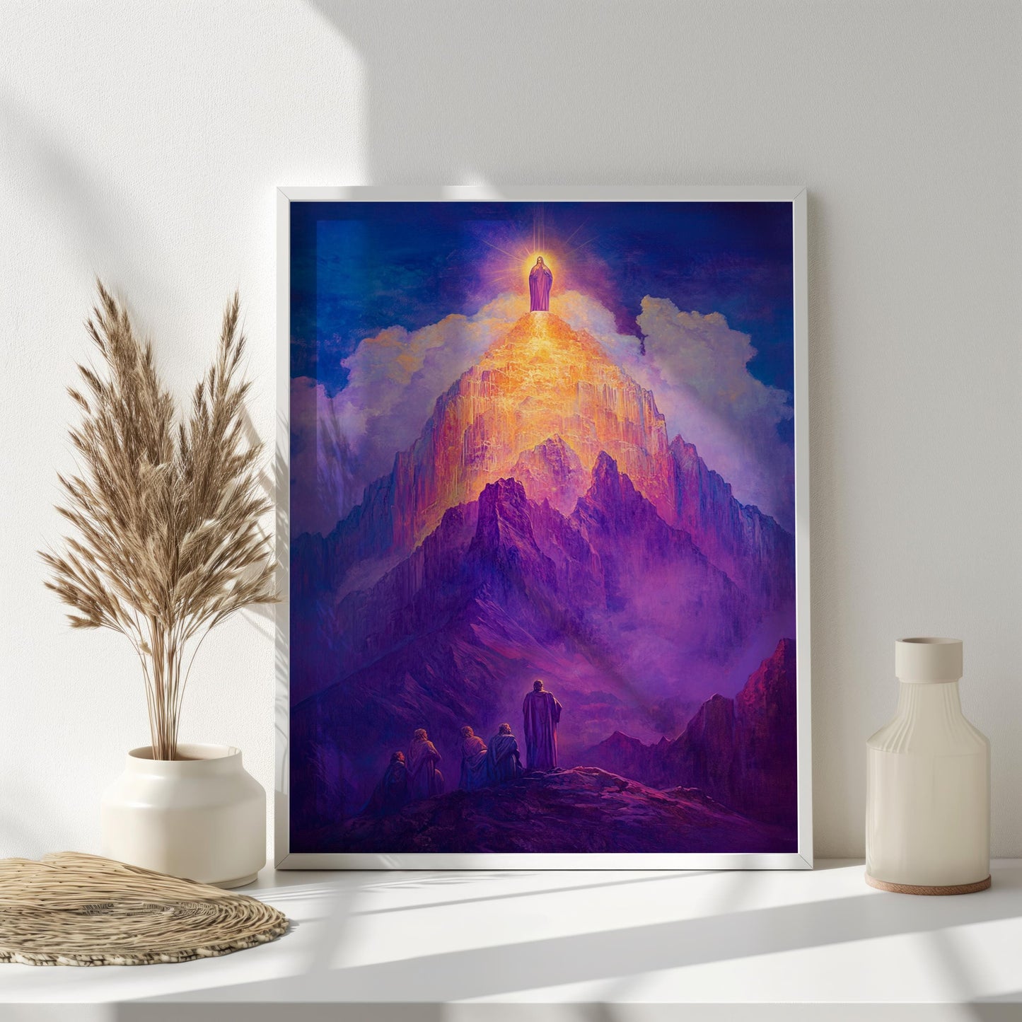 Holy Mountain Vision Wall Art | mountainerring art | Religious Gift | mountaineers wall art | jesus wall art christmas, jesus wall decor