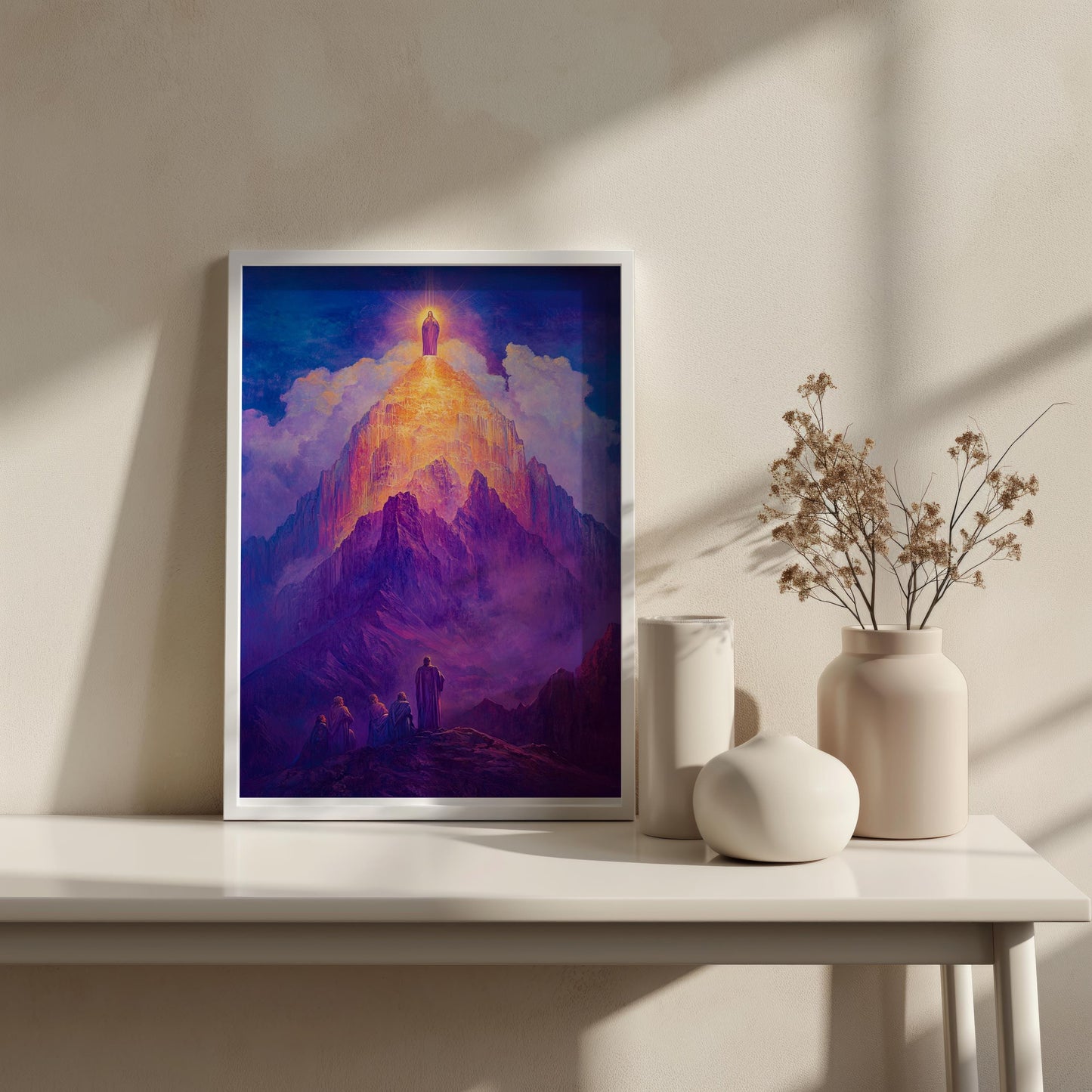 Holy Mountain Vision Wall Art | mountainerring art | Religious Gift | mountaineers wall art | jesus wall art christmas, jesus wall decor