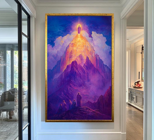 Holy Mountain Vision Wall Art | mountainerring art | Religious Gift | mountaineers wall art | jesus wall art christmas, jesus wall decor