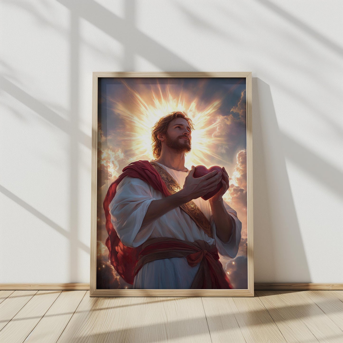 Sacred Heart of Jesus Artwork, Inspirational Christian Wall Art, Sacred Heart Art Print | Christian Wall Decor | Religious Canvas